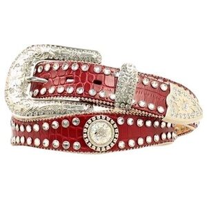 Blazin Roxx Western Belt Crystal Red N3512204 M